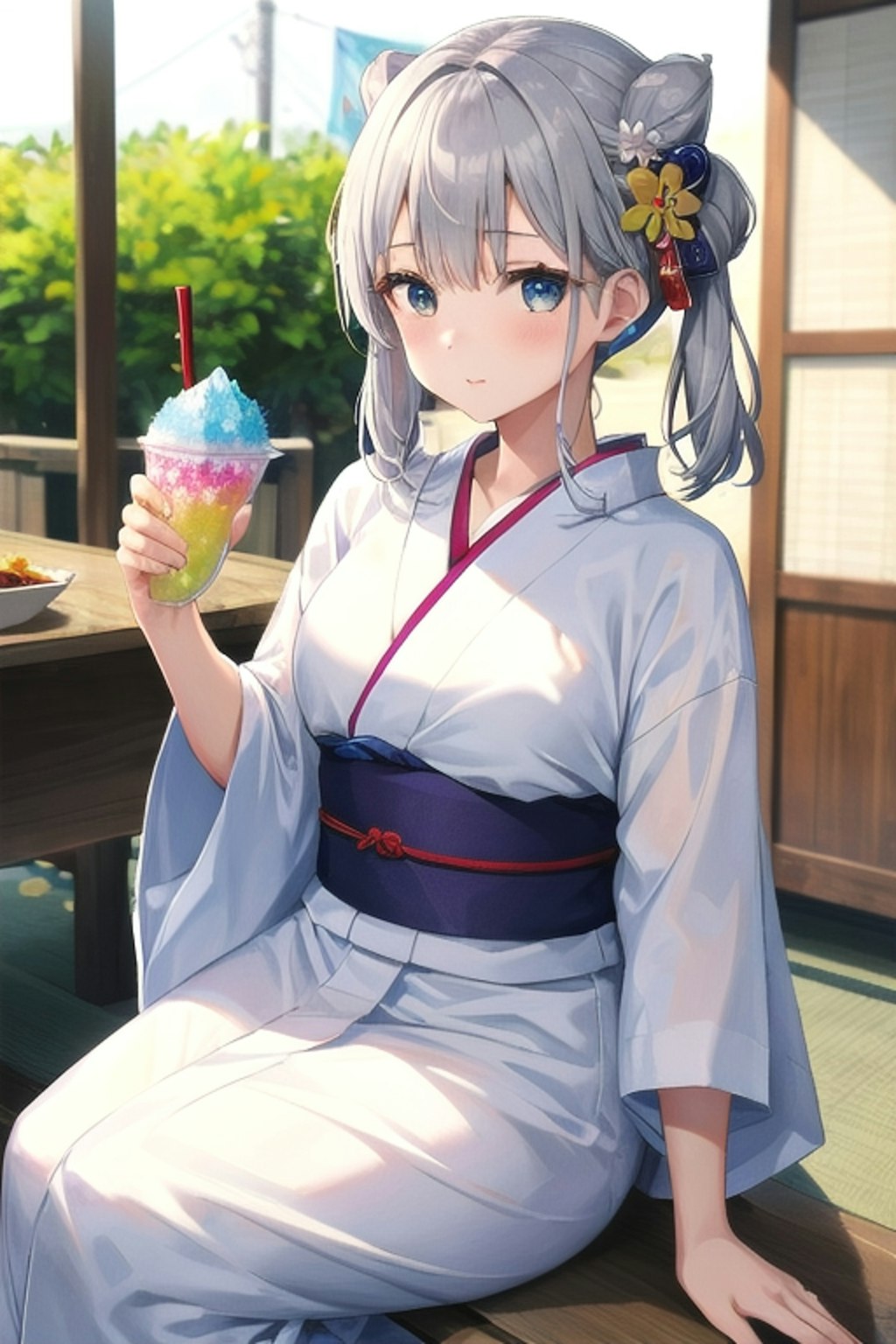 あの私、雪女ですけど夏祭りに付き合わされたのでかき氷食べて冷やしてます