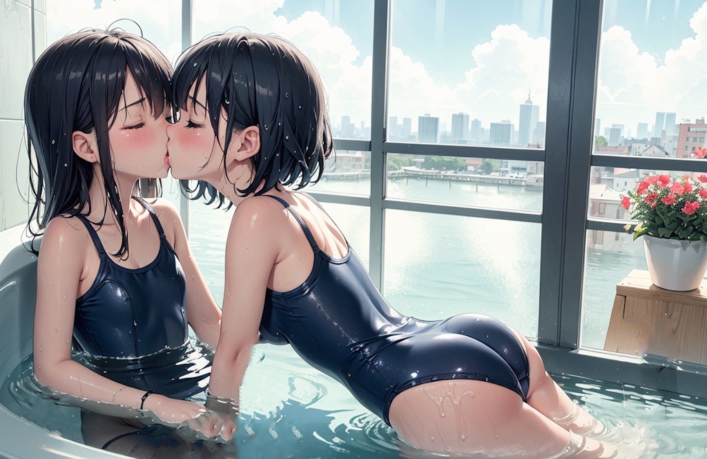 スク水とレズキス