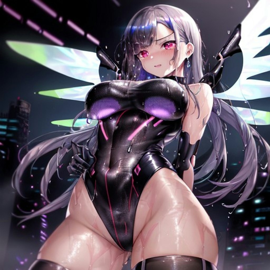 Cyber angel after rain.