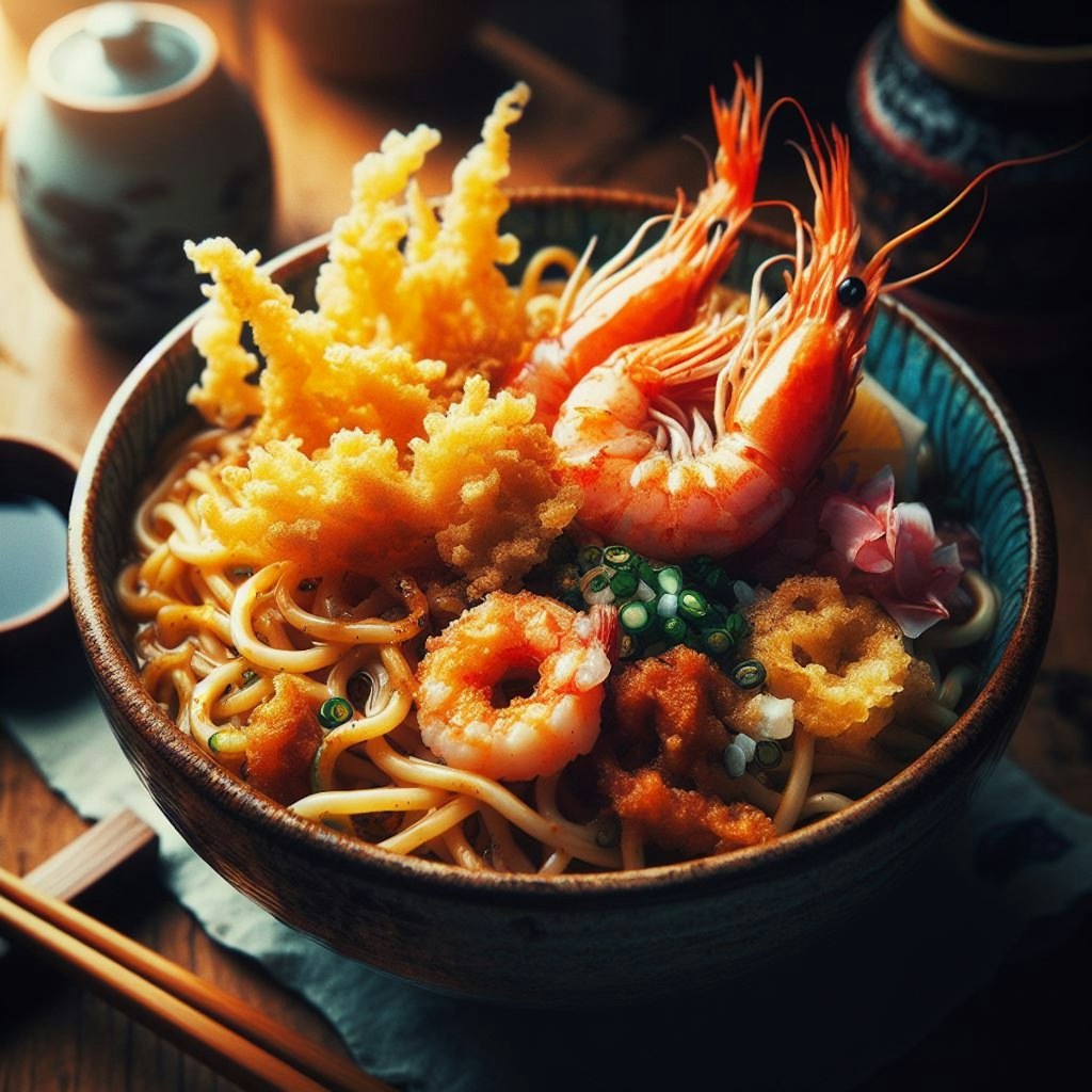 揚げ揚げseafood noodle