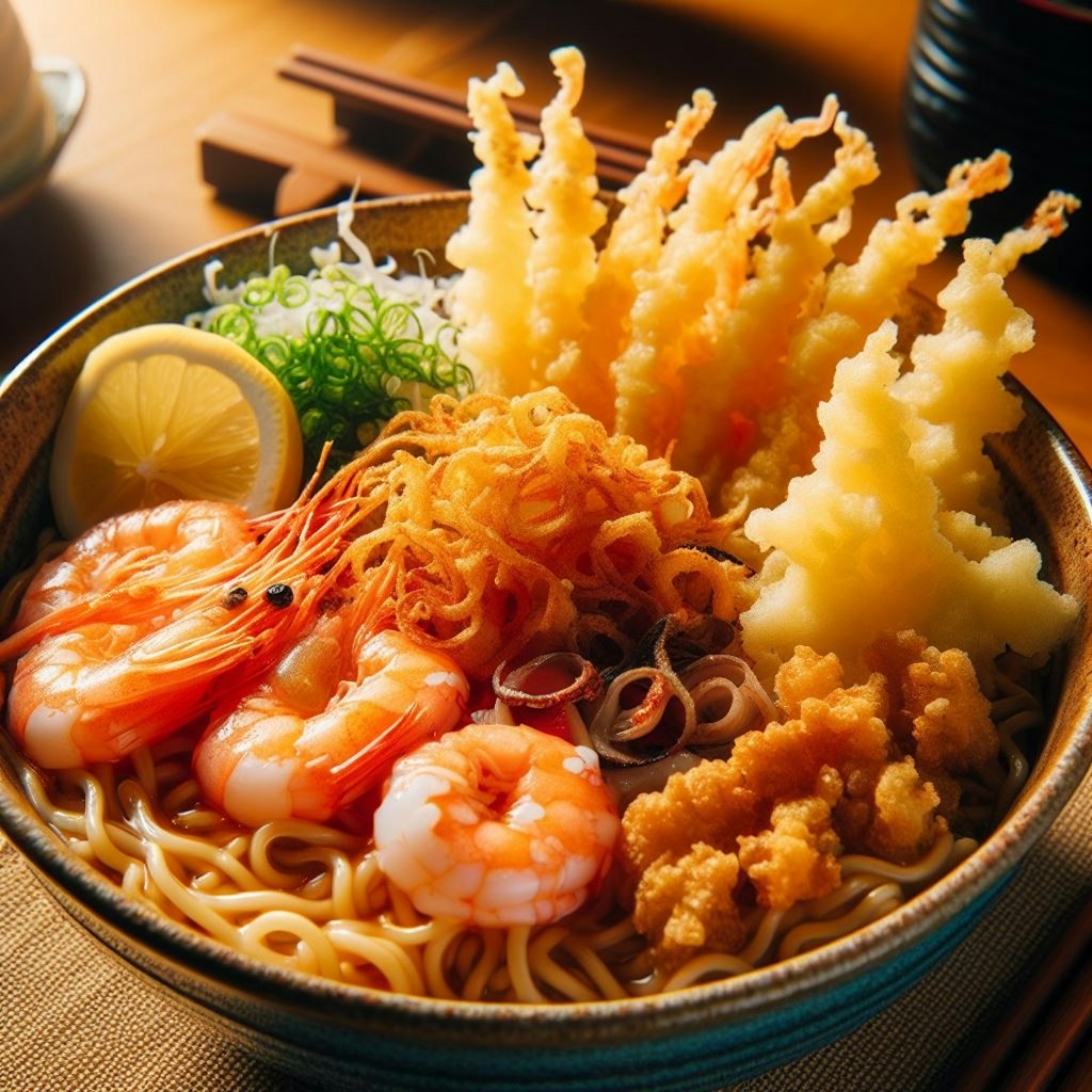 揚げ揚げseafood noodle