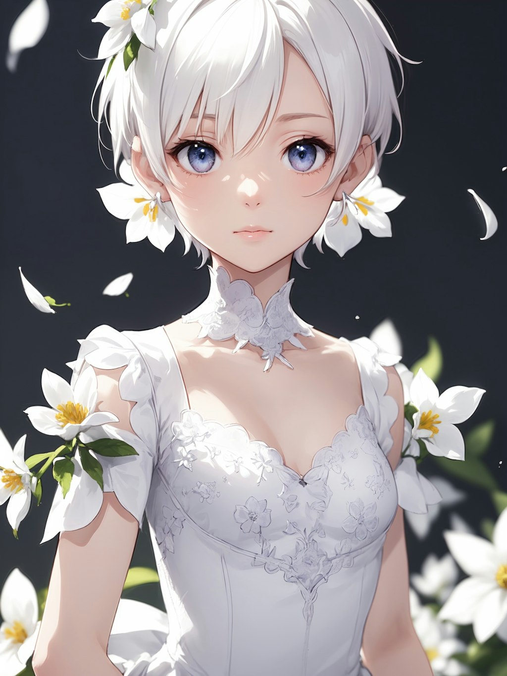 white short hair