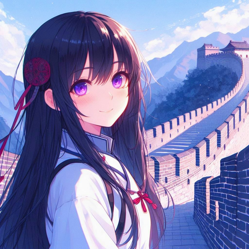中国旅行で万里の長城に行ってる、うちの子＊(11枚)