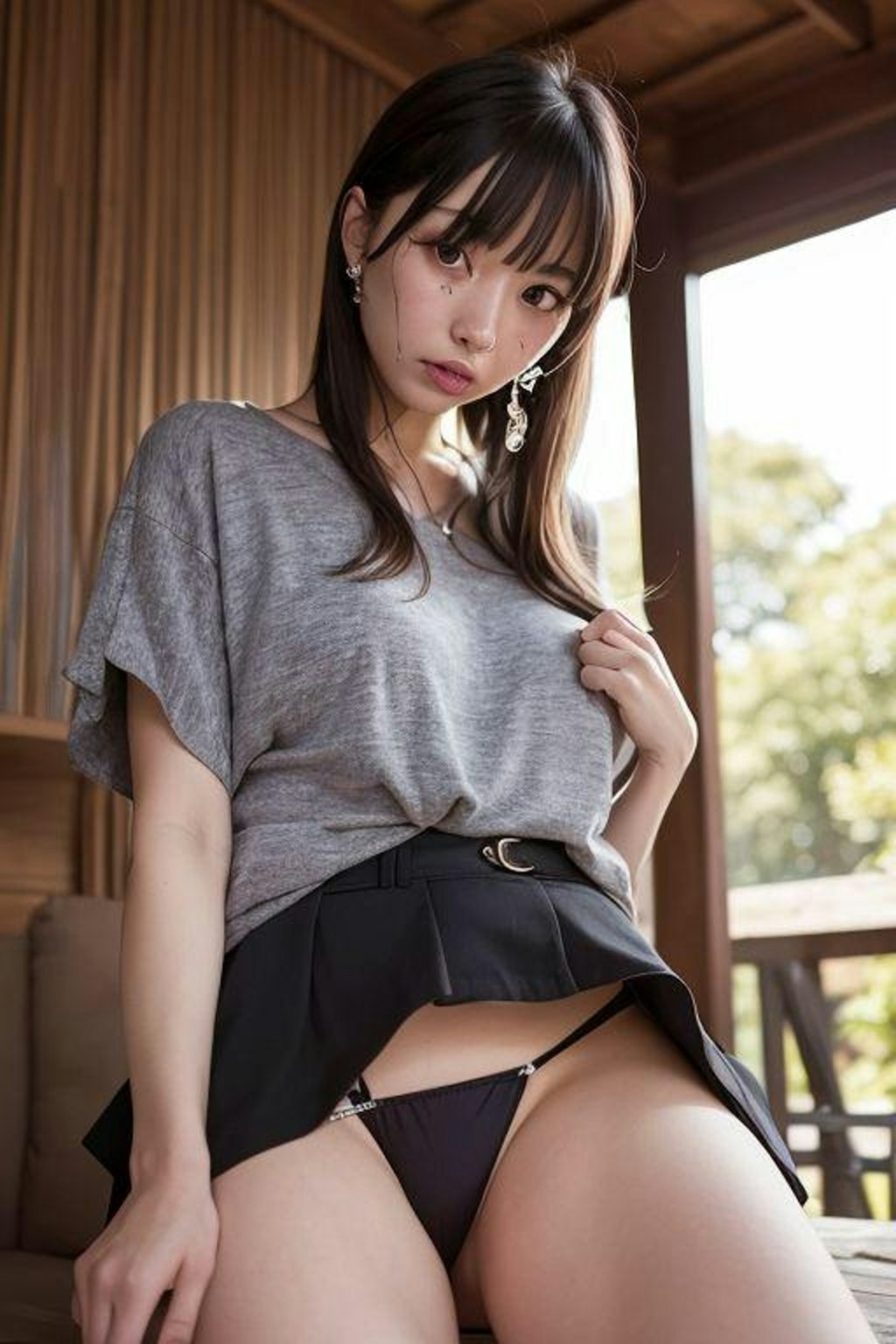 泣きながらエッチな写真を撮られるお姉さん