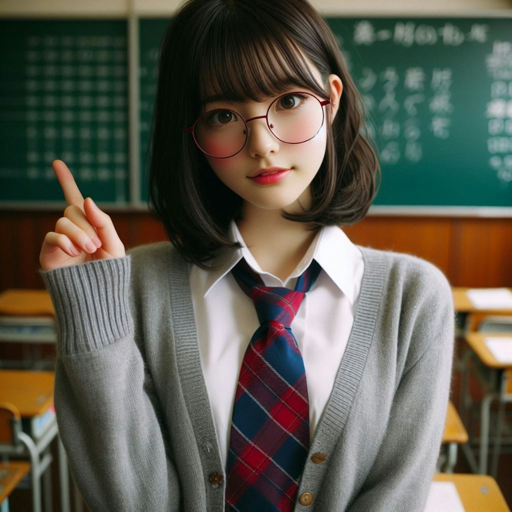 眼鏡女子 楓の学校生活