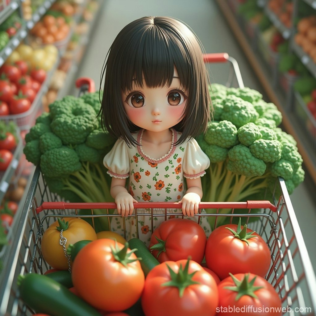 野菜と少女