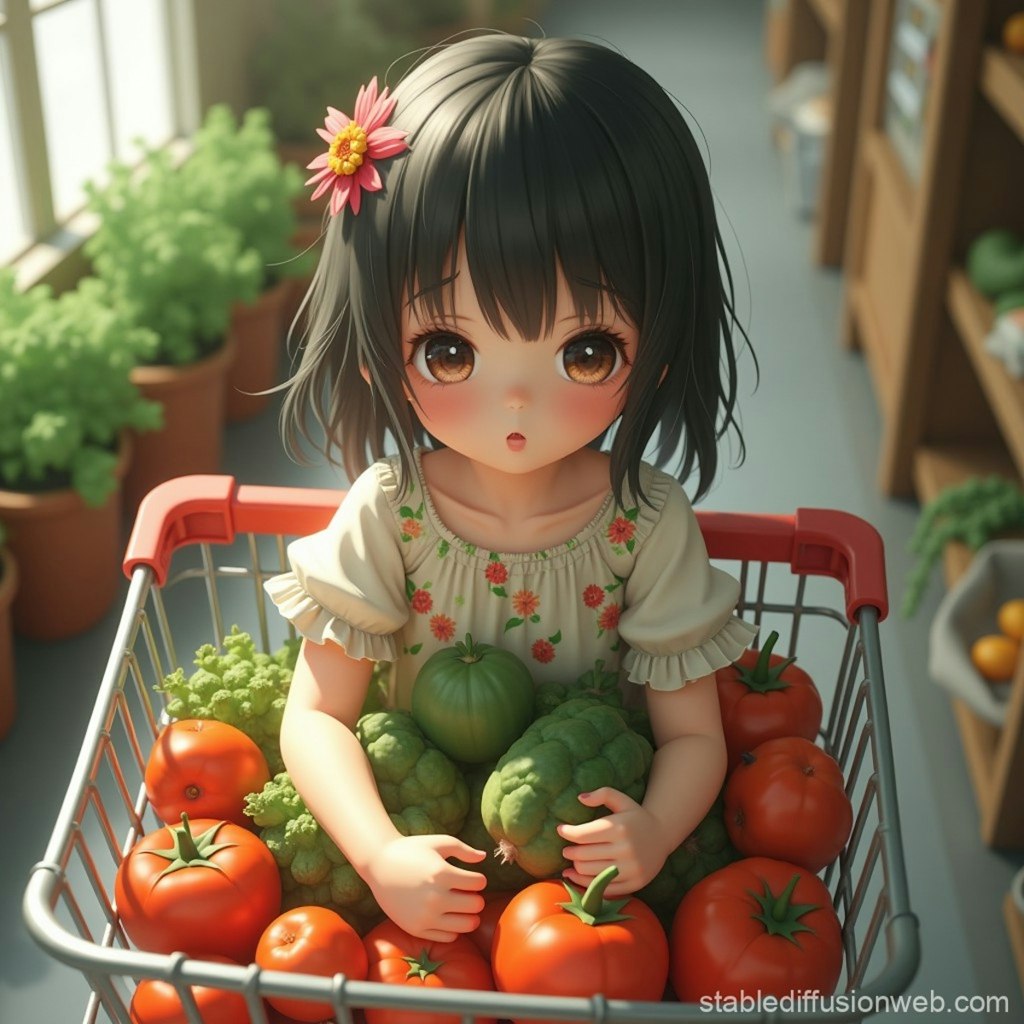 野菜と少女