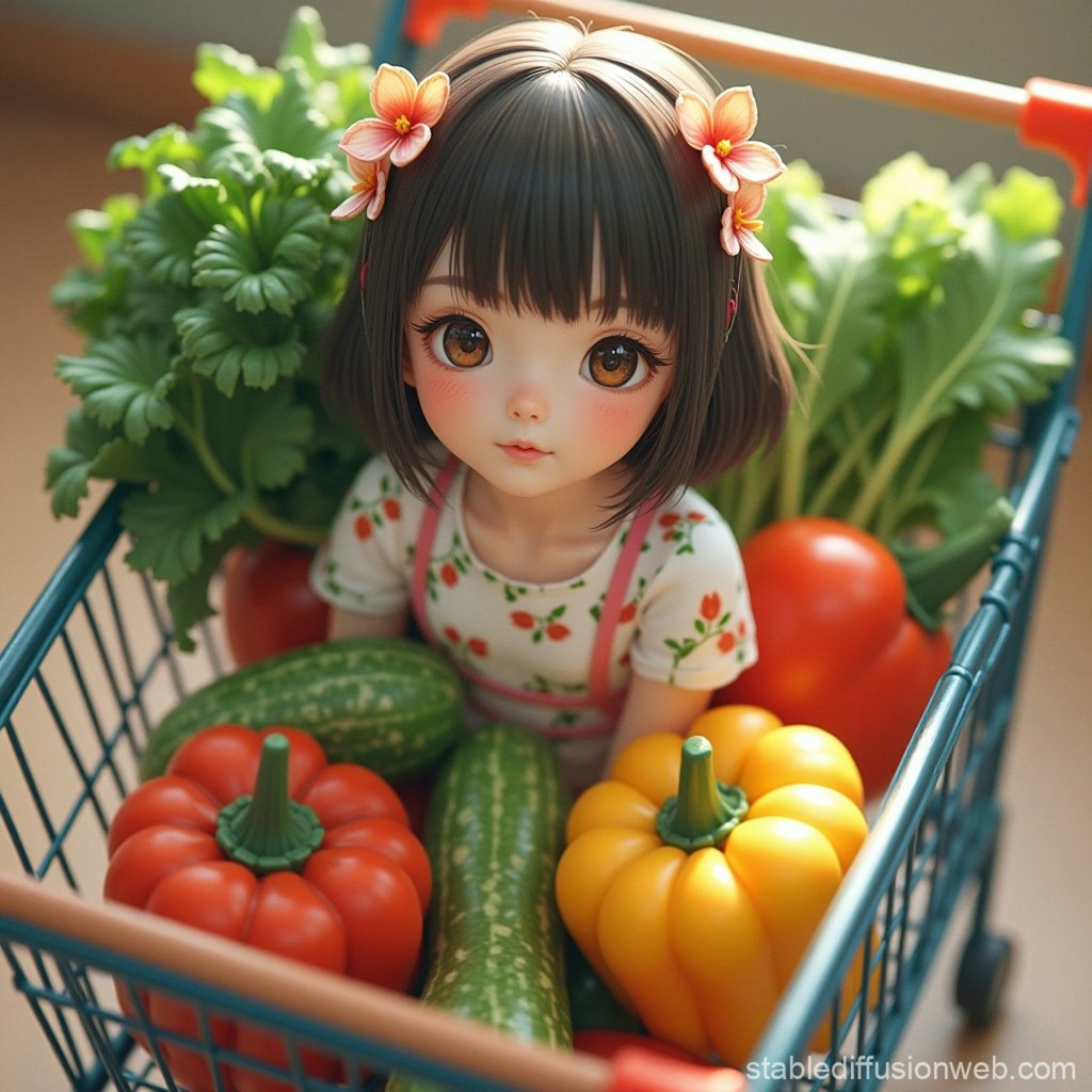 野菜と少女