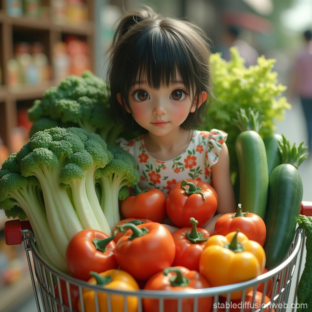 野菜と少女