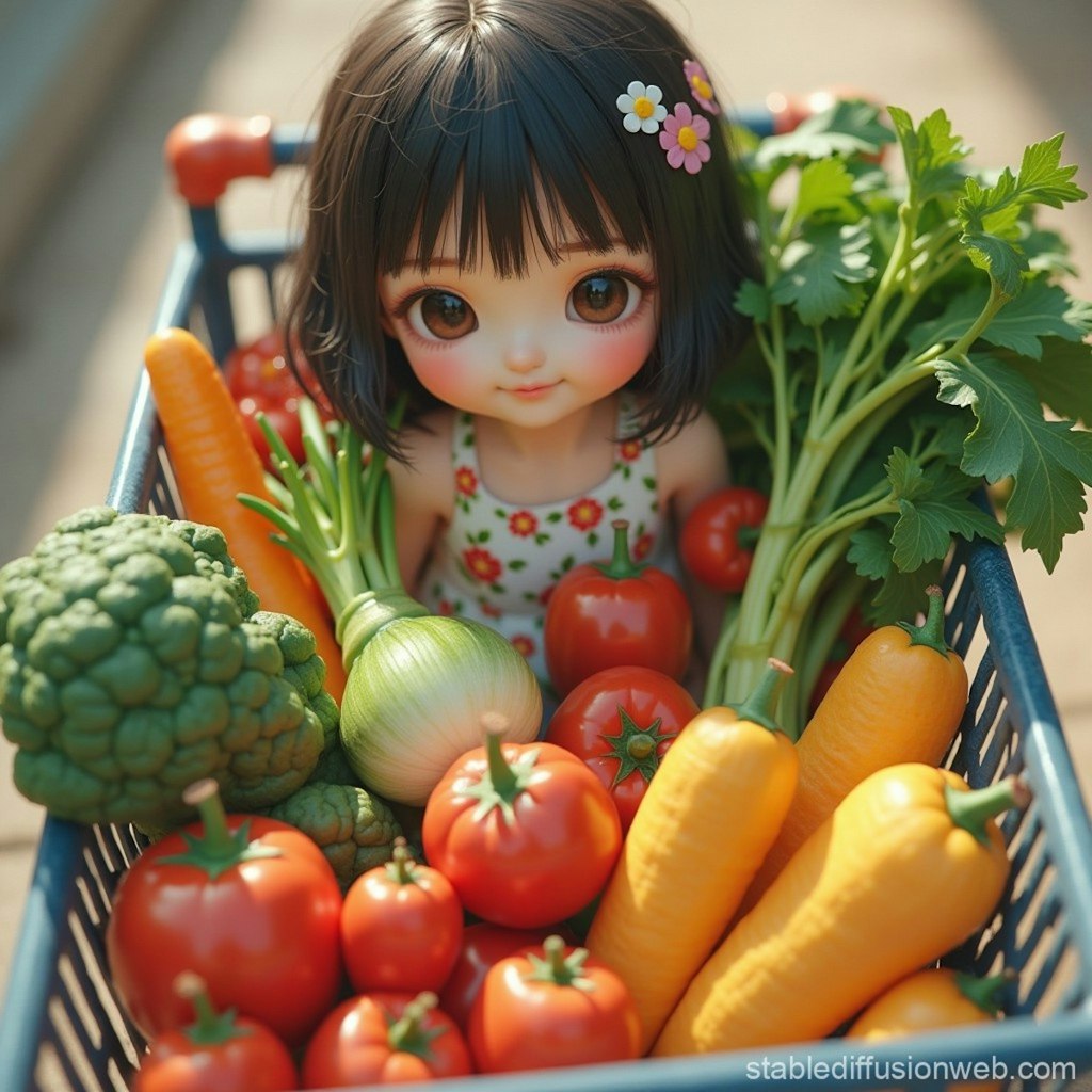 野菜と少女