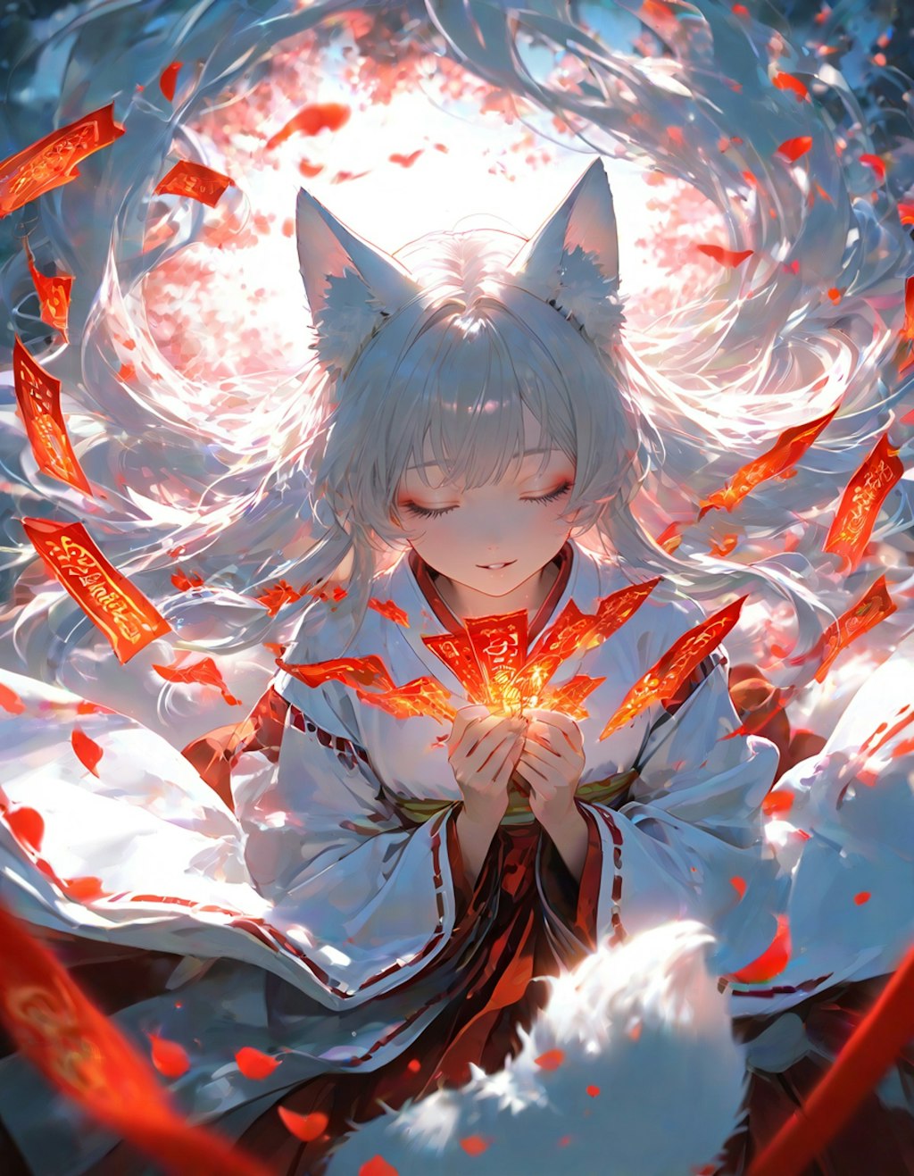 半妖･白狐巫女