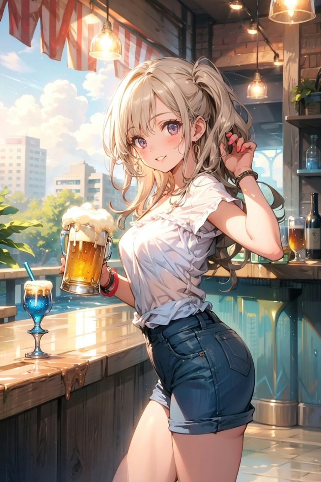 土曜日の女の子　TOPAZ版　花見のついでに立ち飲み屋で一杯