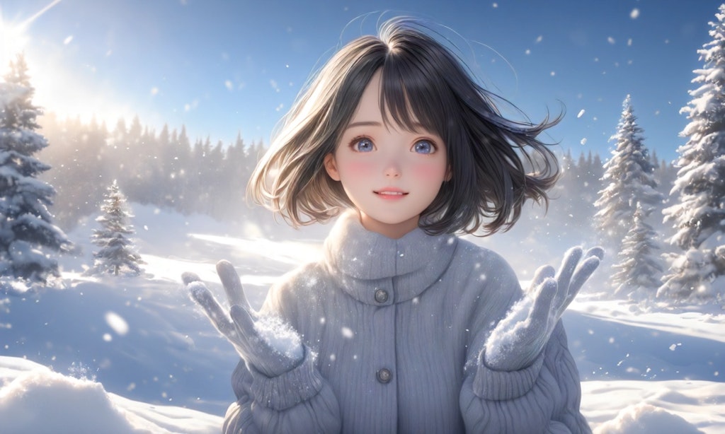 雪と少女