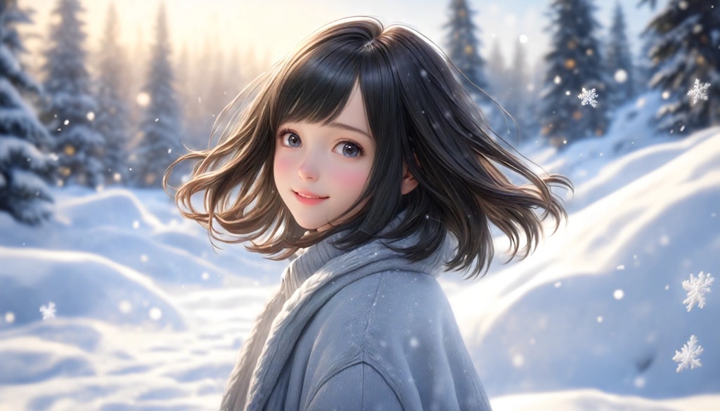 雪と少女