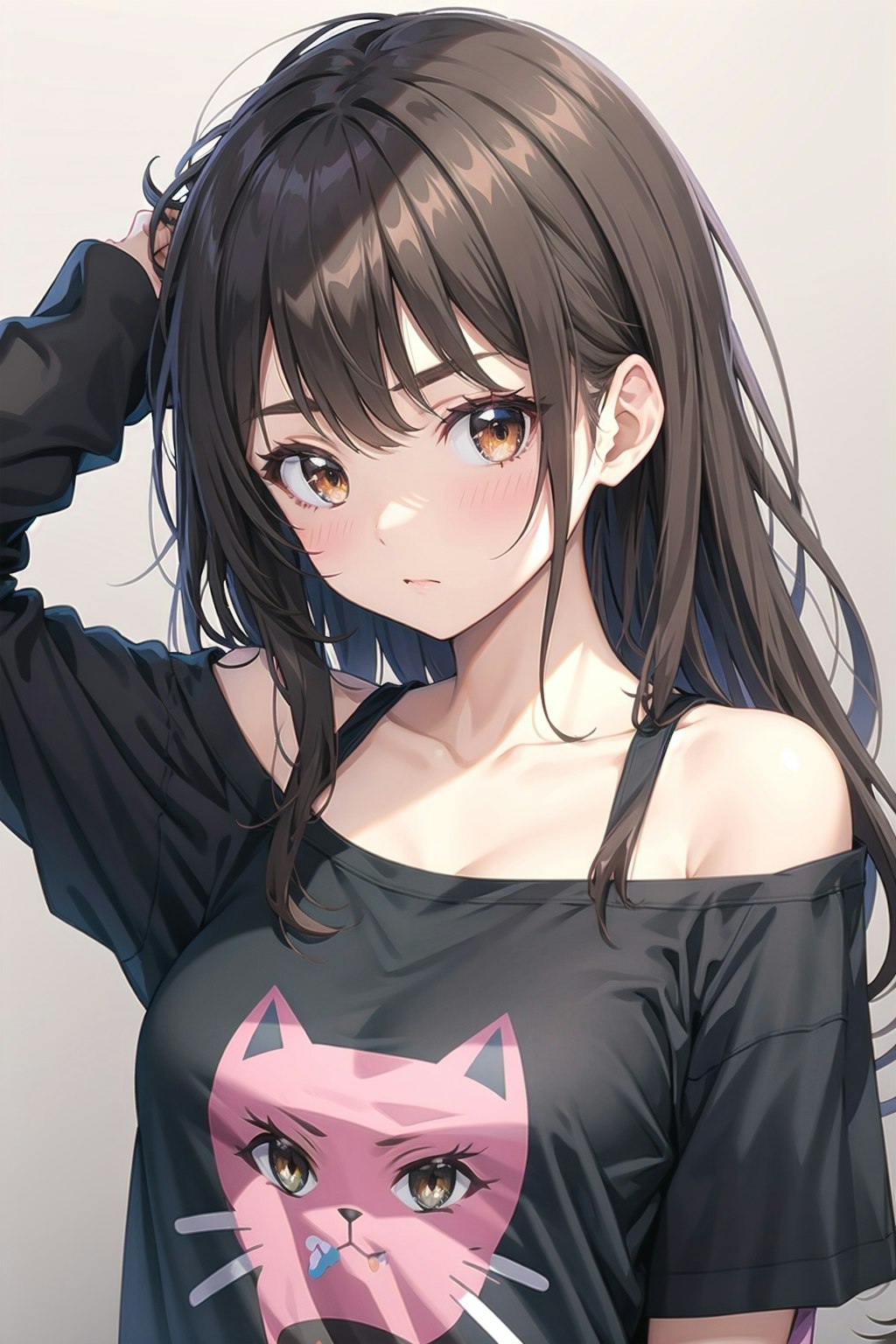 girl 0503 (cat T-shirt）