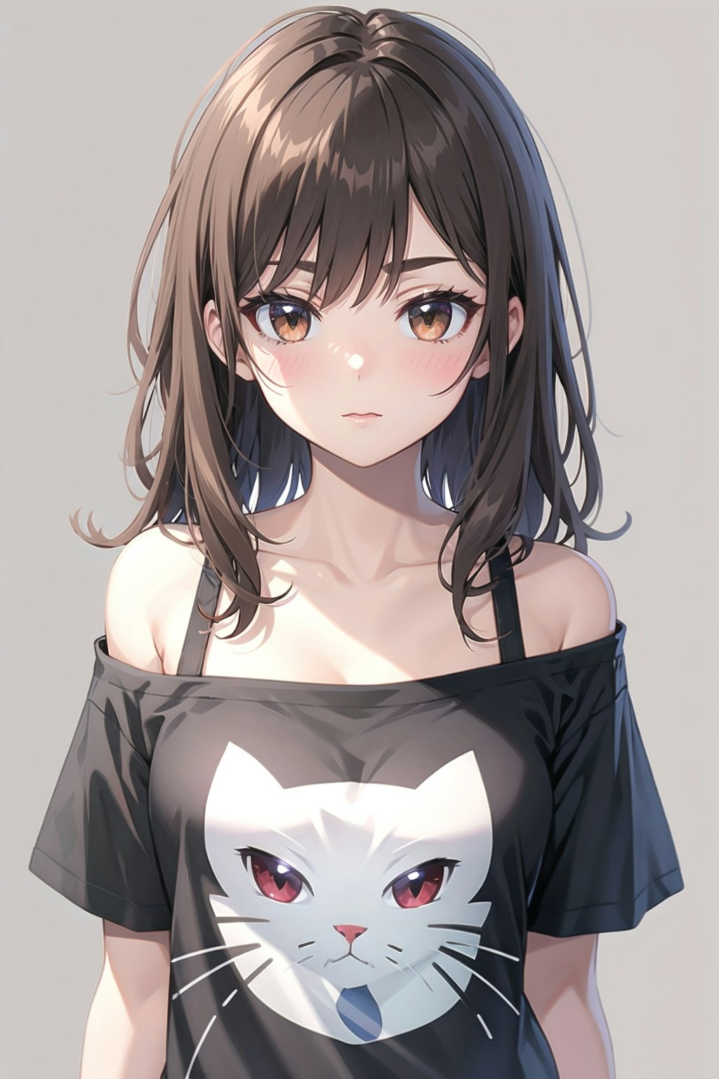 girl 0503 (cat T-shirt）