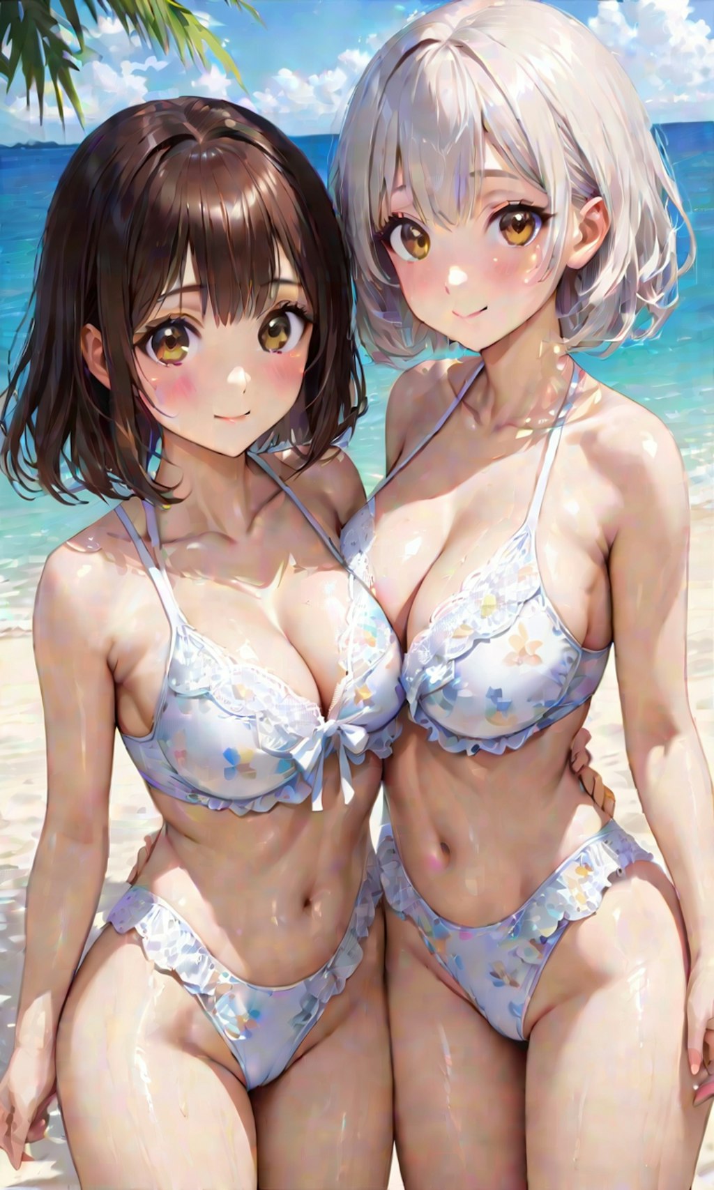 水着と女子高校生と