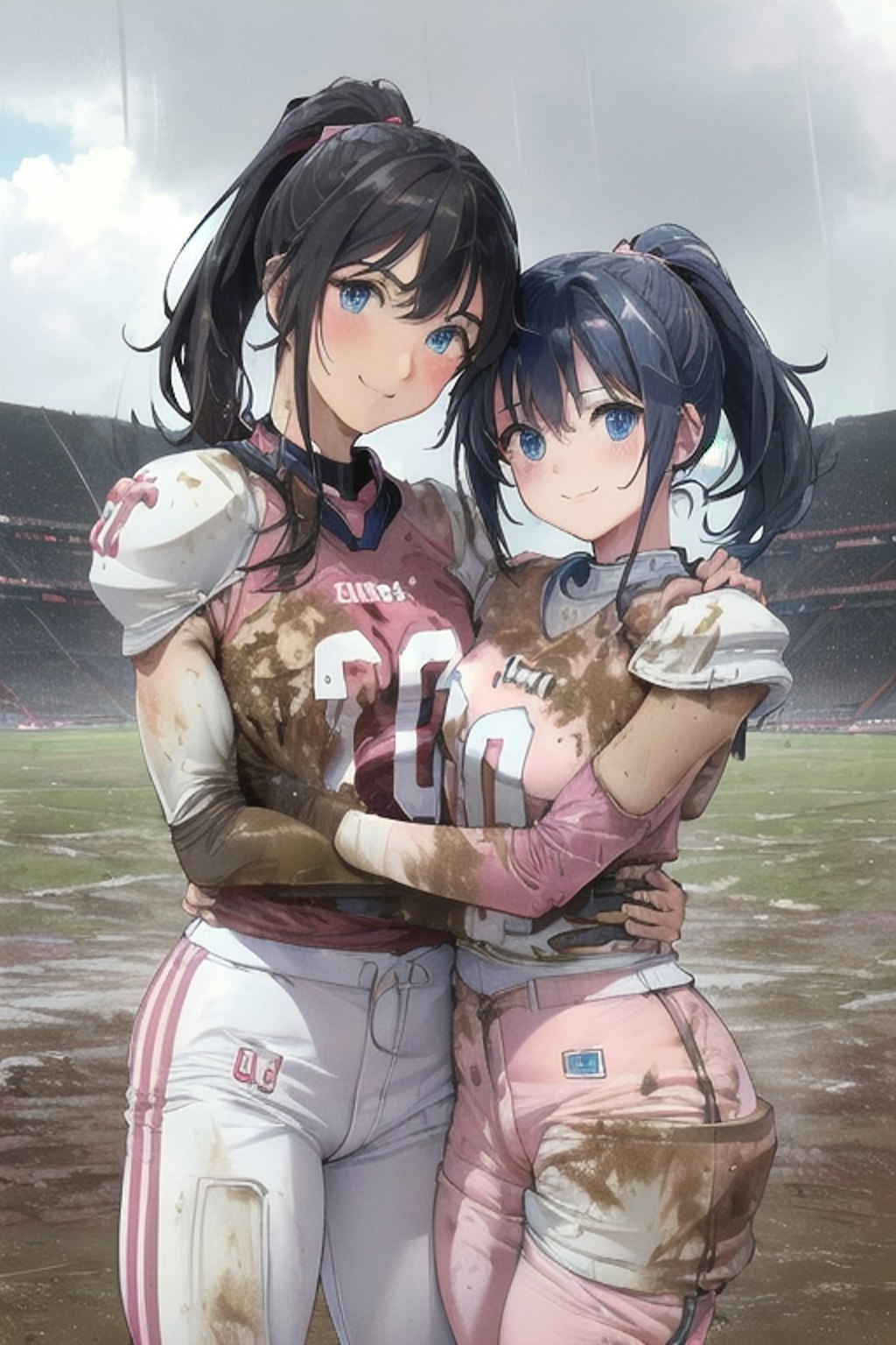 🏈泥まみれの女子アメフト 59