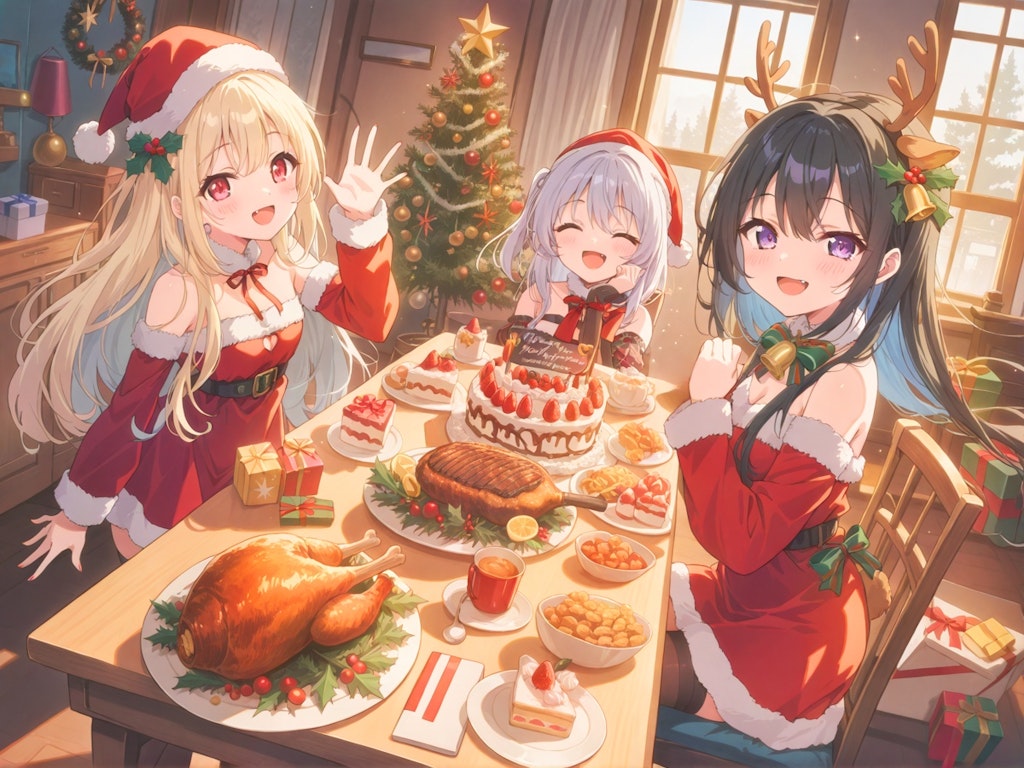 賑やかなクリスマスパーティ