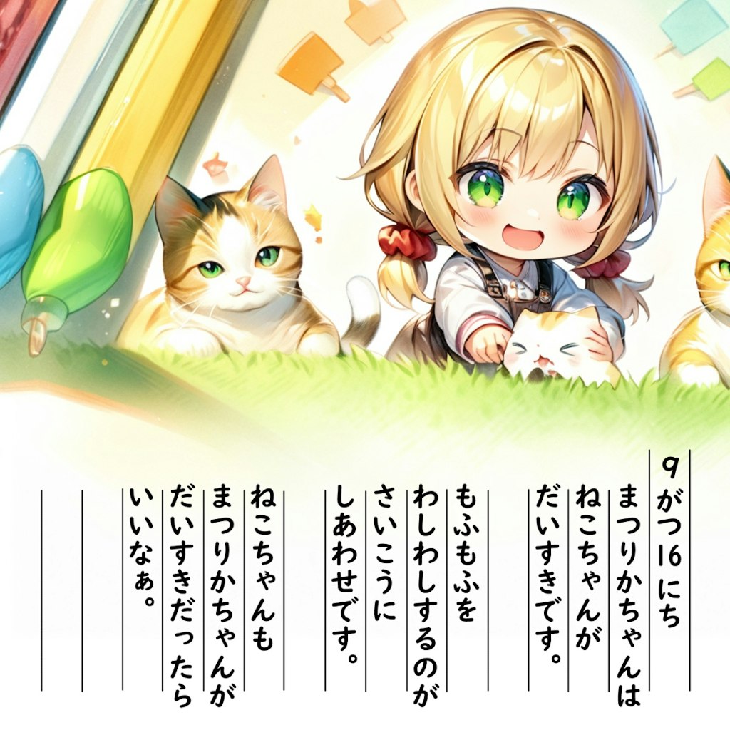 【絵日記】もふねことまつりかちゃん