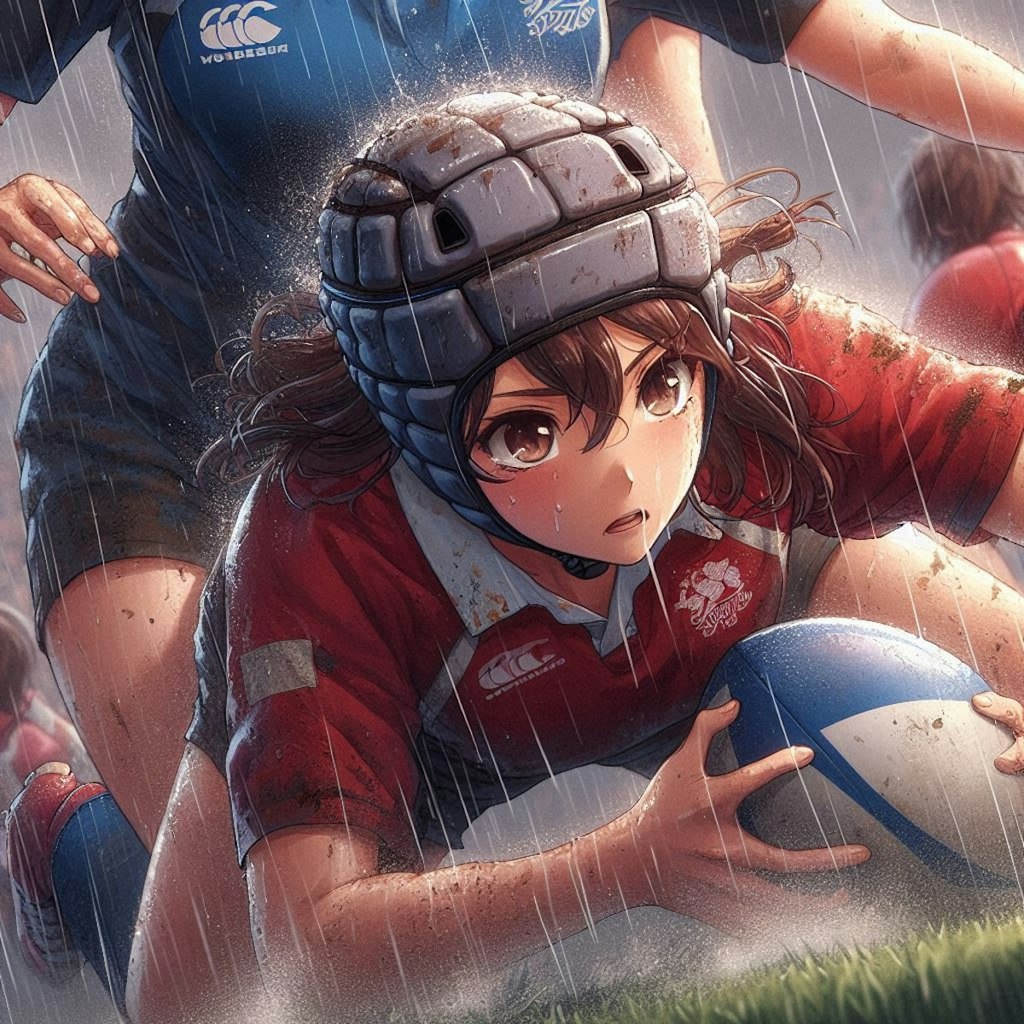 🏉泥まみれの女子ラグビー 100