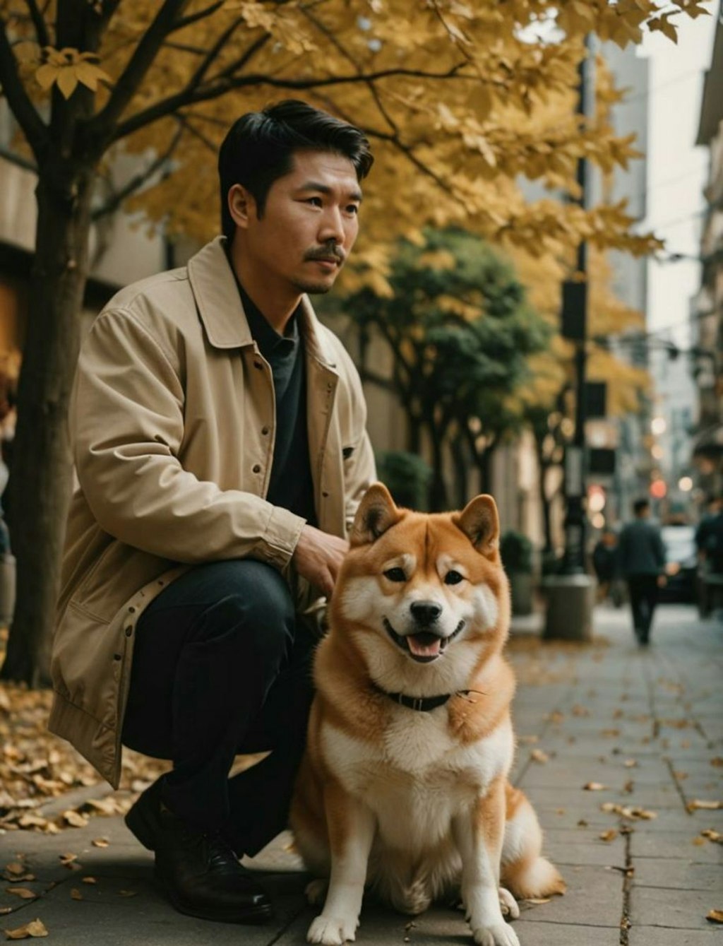 犬とおじさん。