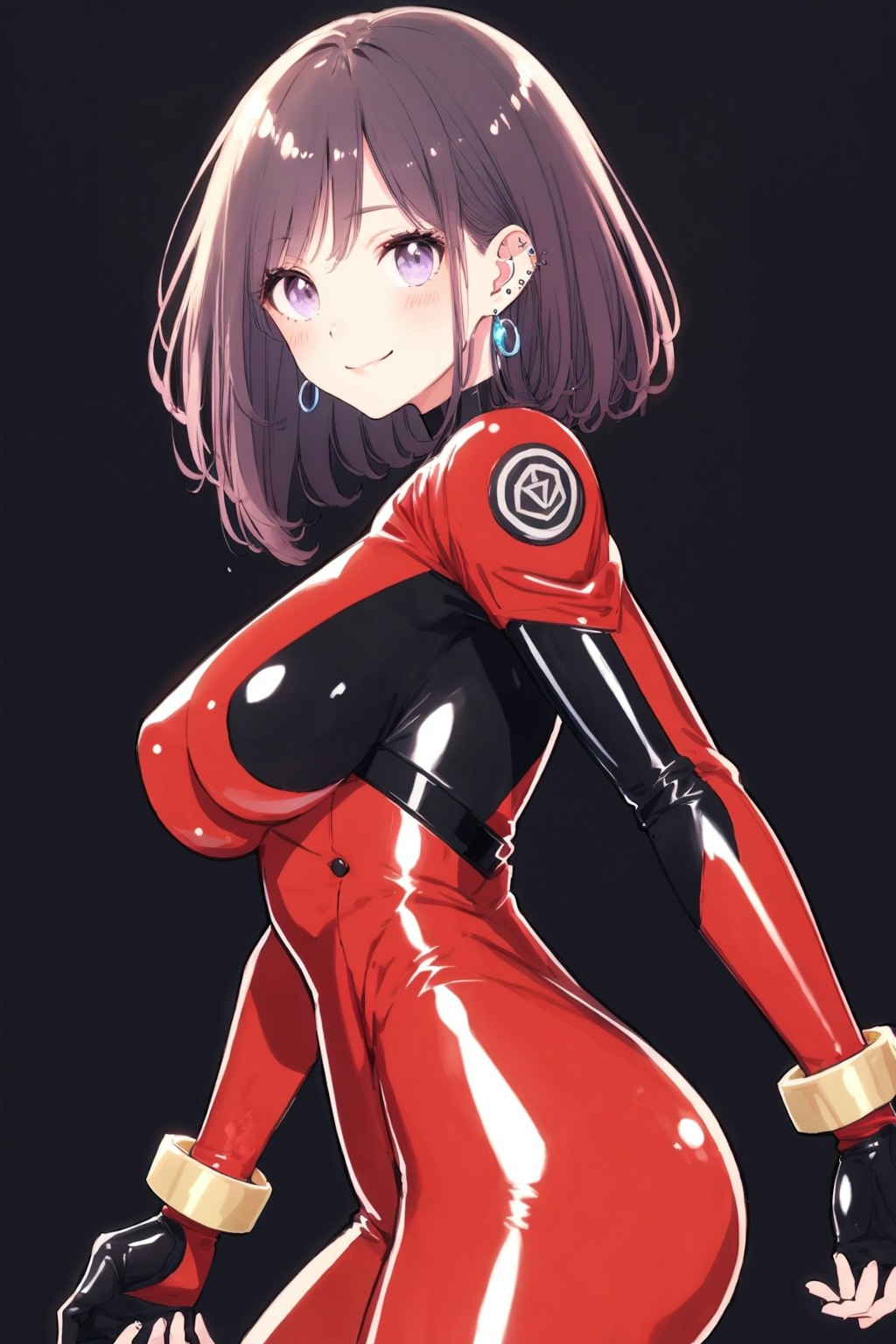 Skintight red heroine