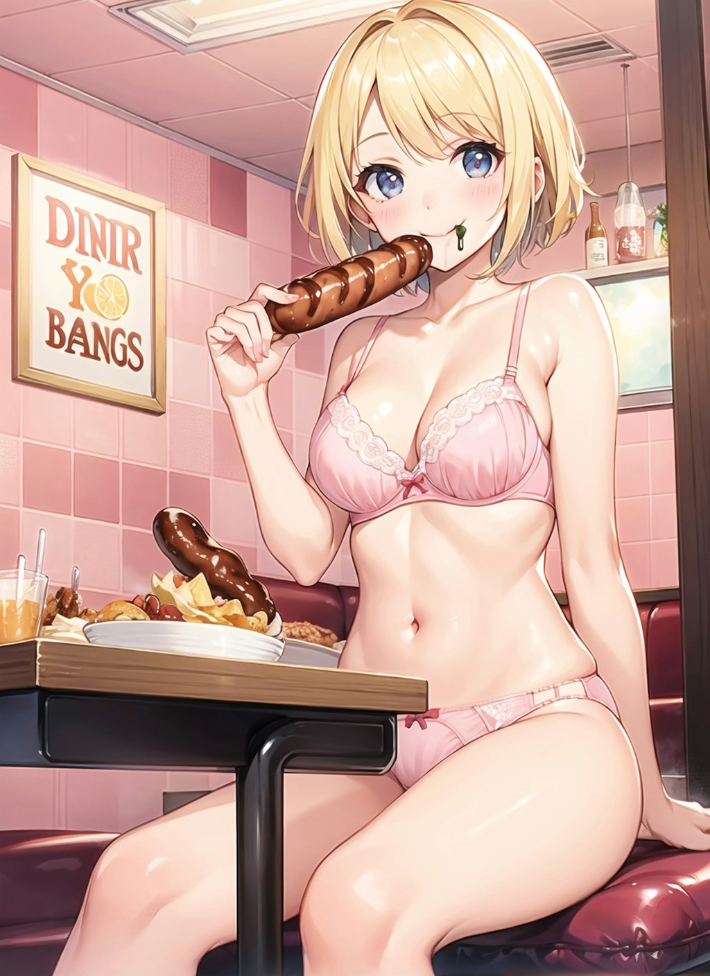 いつものソーセージ大好きなお客さん