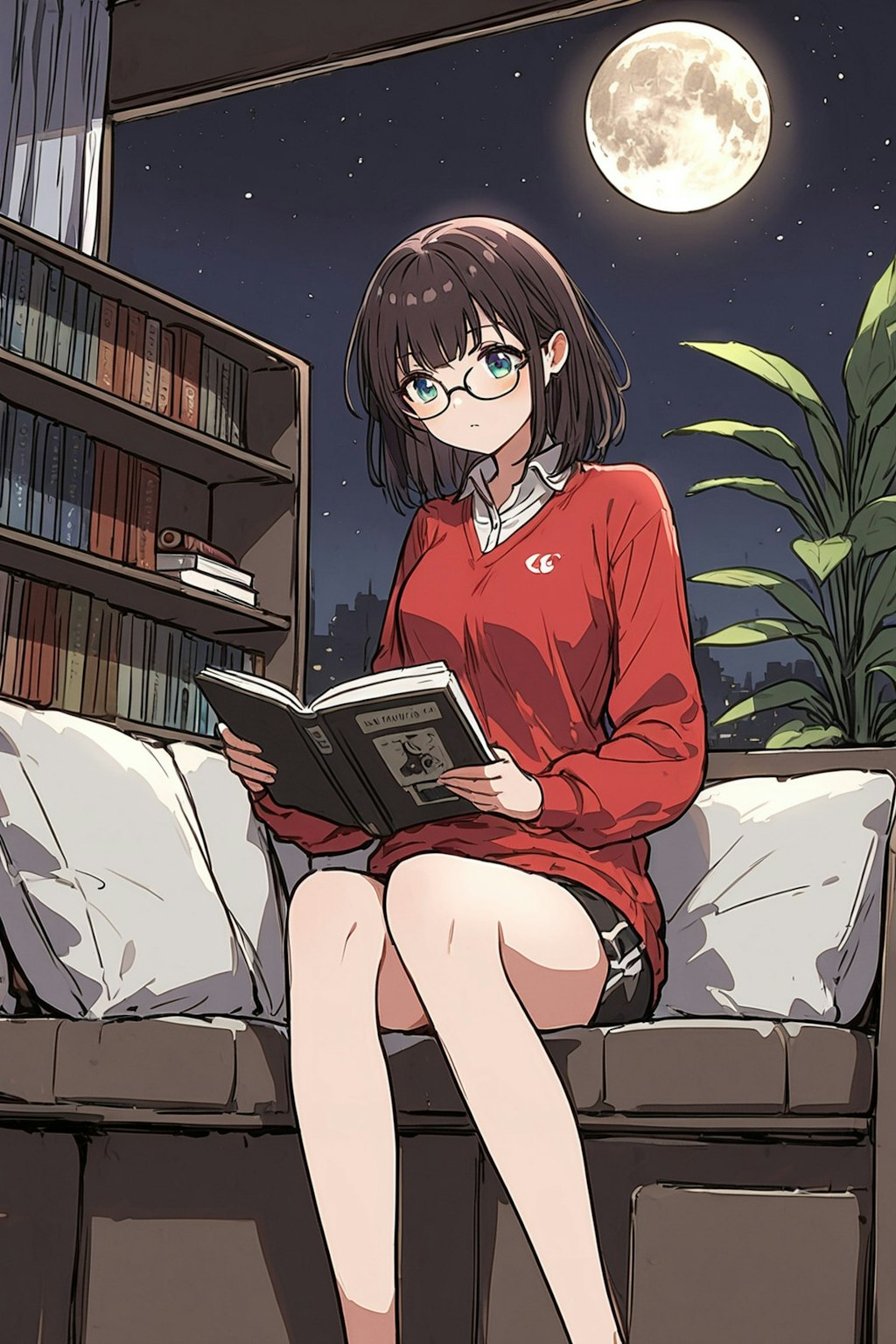 月下の本読み