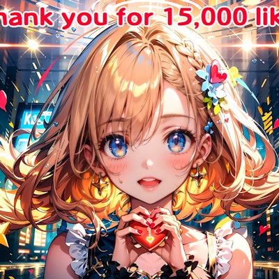 Thank you for 15,000 likes　ありがとう。