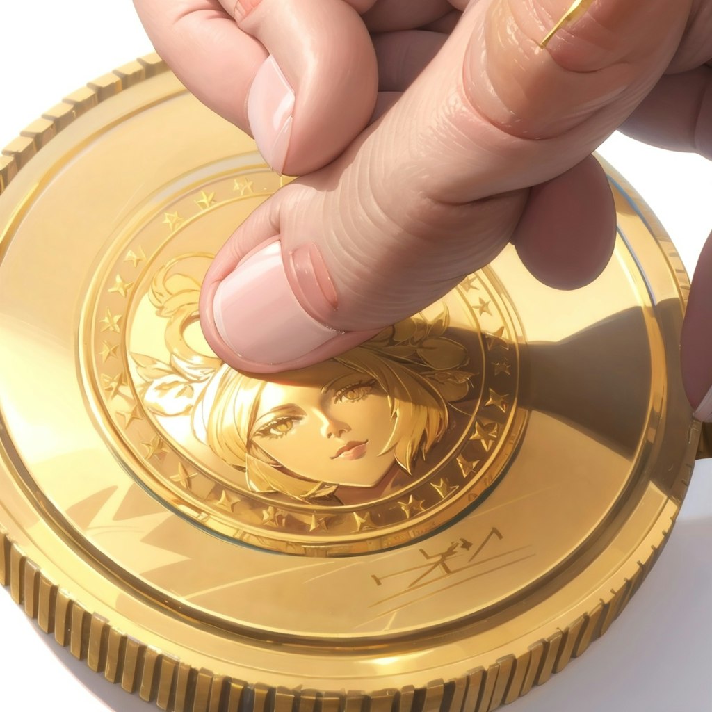 金貨に刻まれたはやぱま