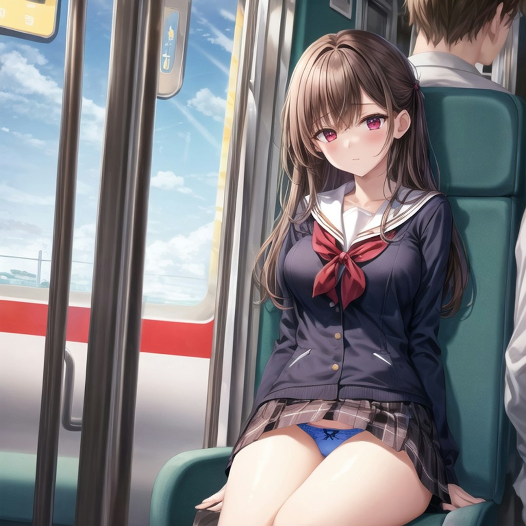 電車内パンチラ