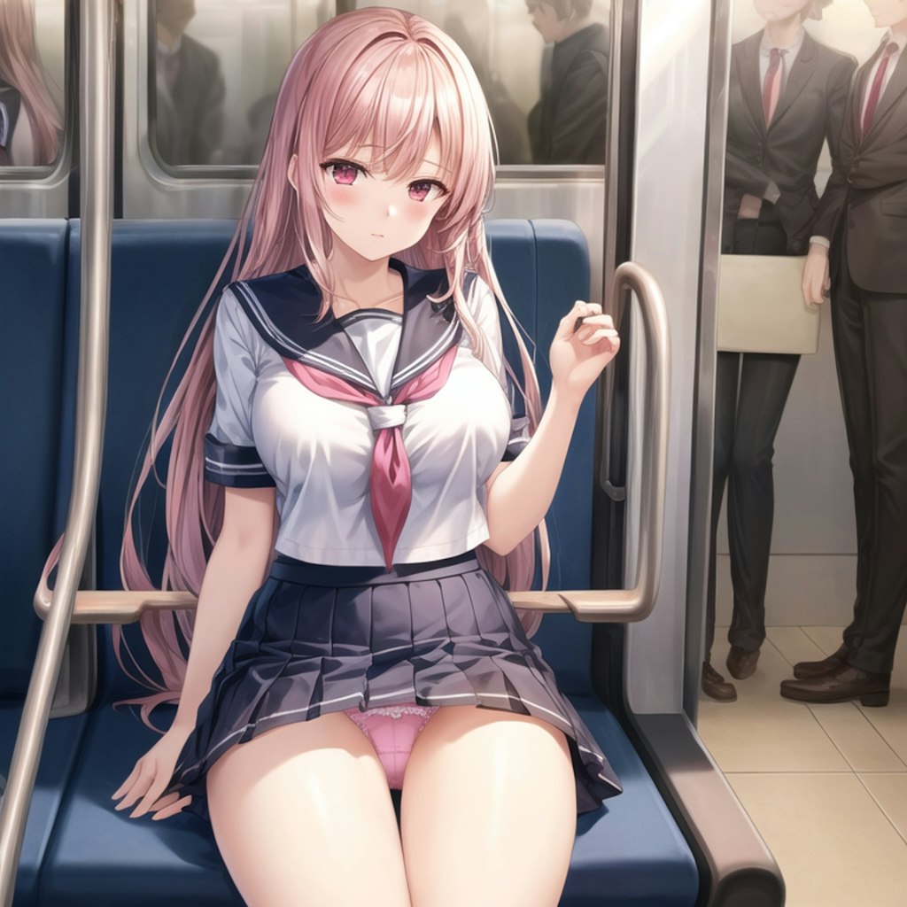 電車内パンチラ