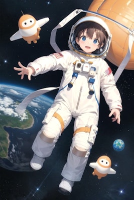 宇宙飛行士の男の子