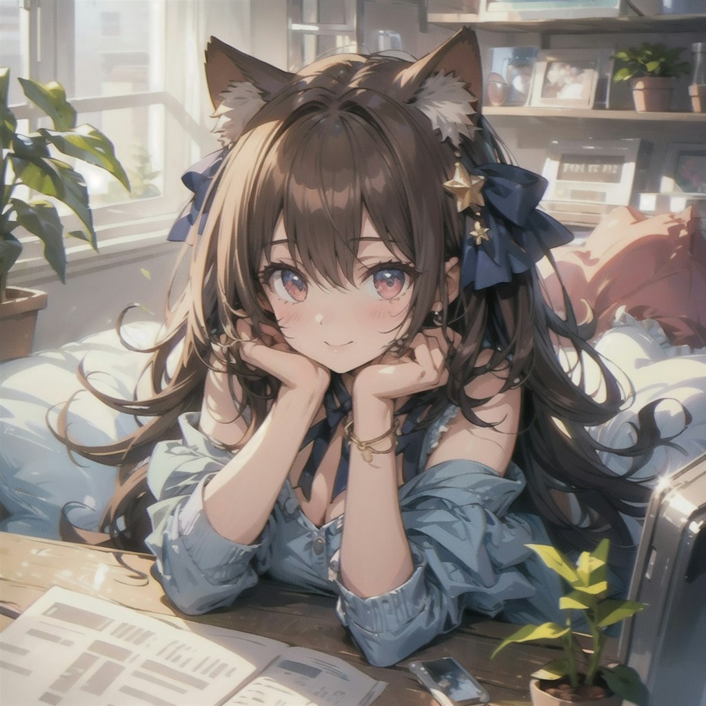 猫耳少女(高画質)出力テスト