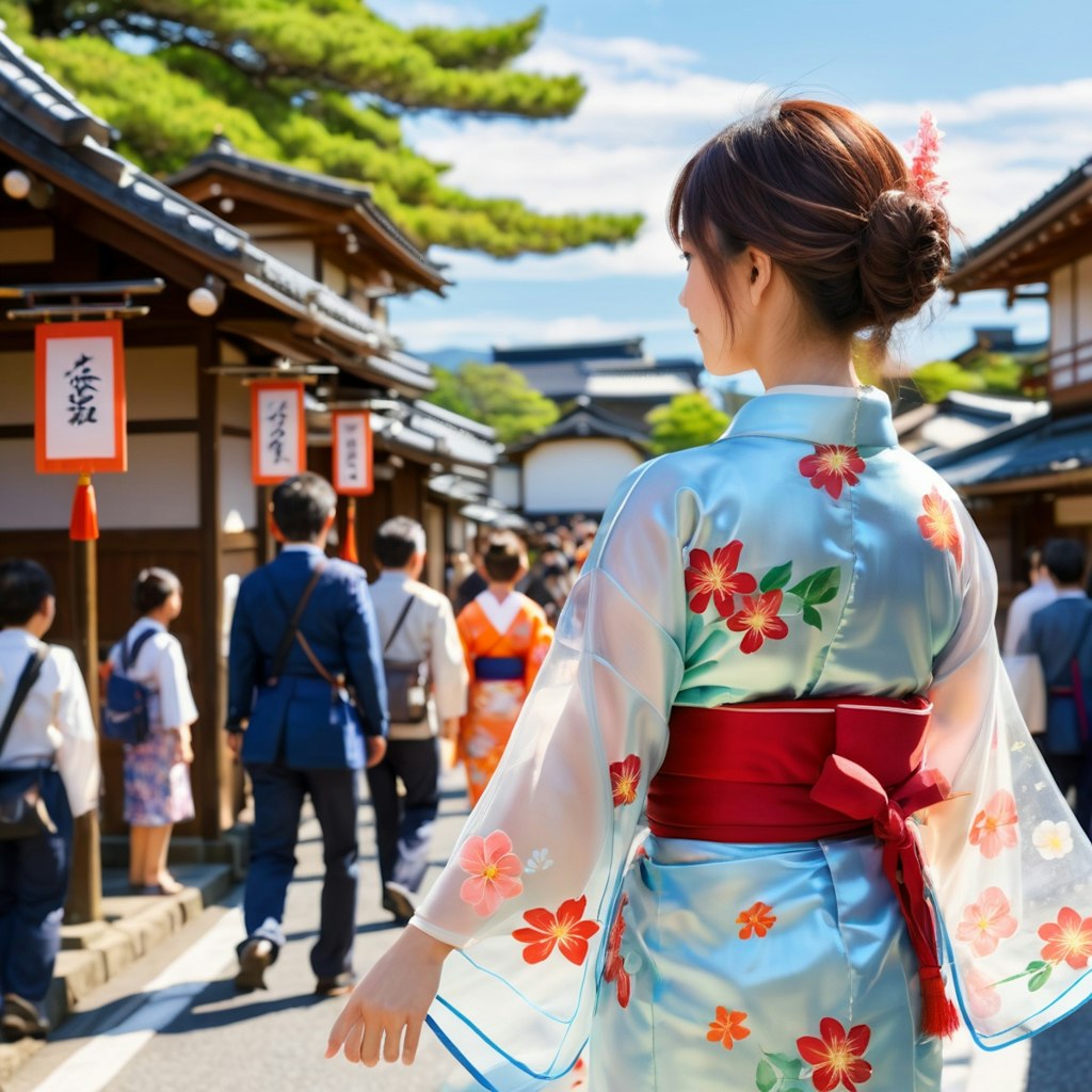 京都の着物美人