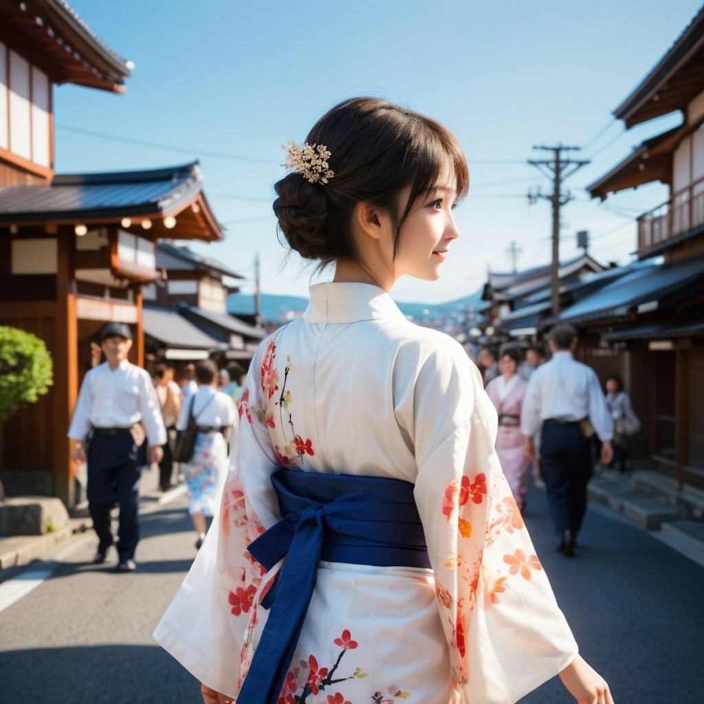 京都の着物美人