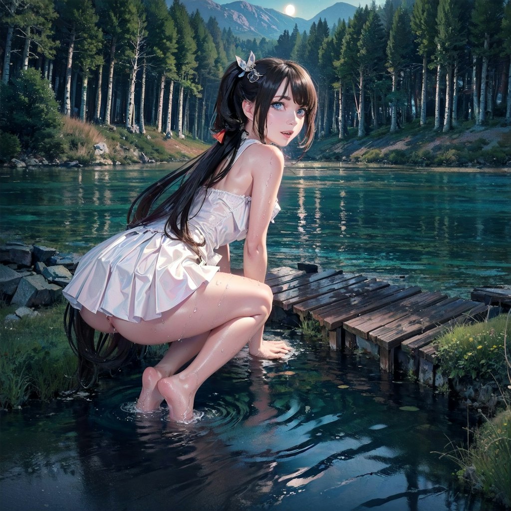 湖に誘われて２，Lured by the lake2