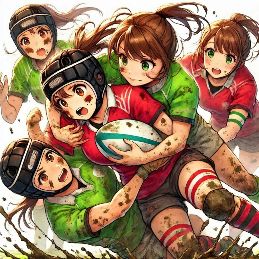 🏉泥まみれの女子ラグビー 115