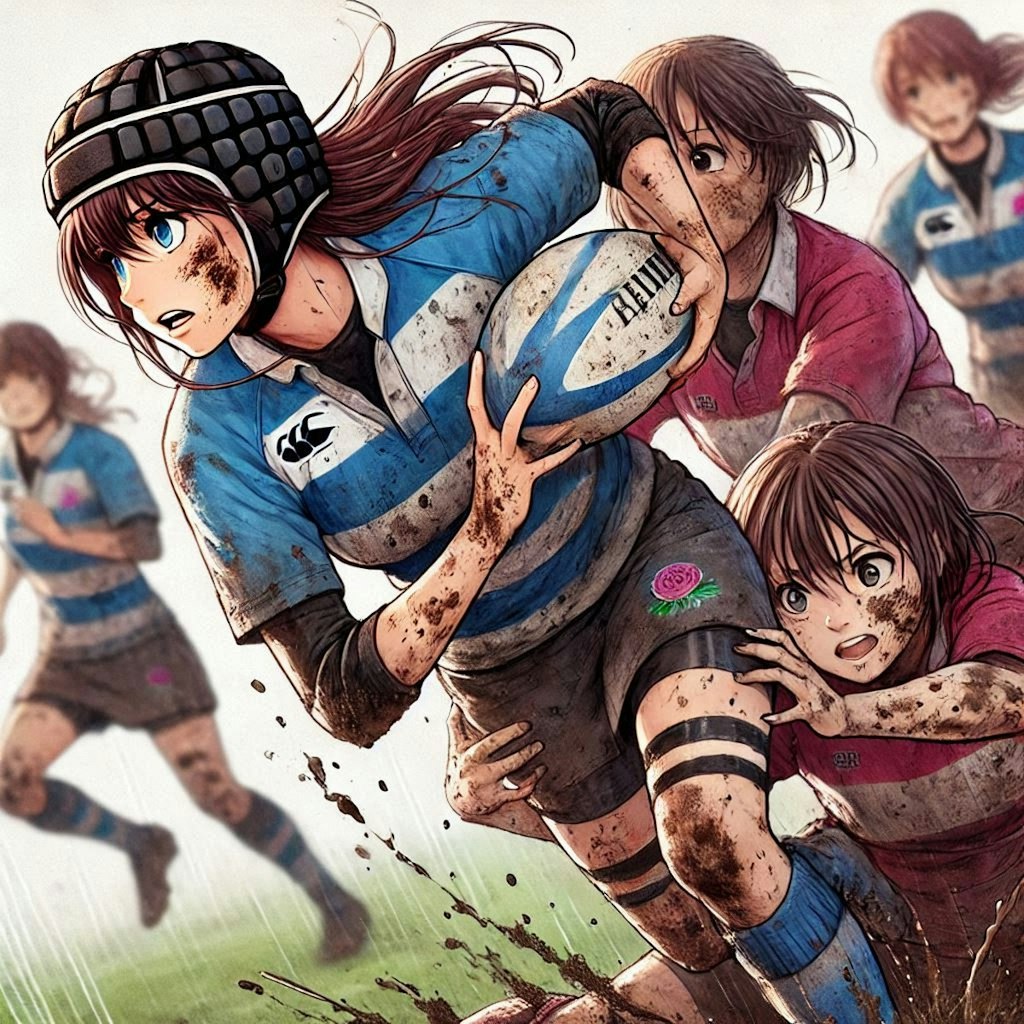 🏉泥まみれの女子ラグビー 115