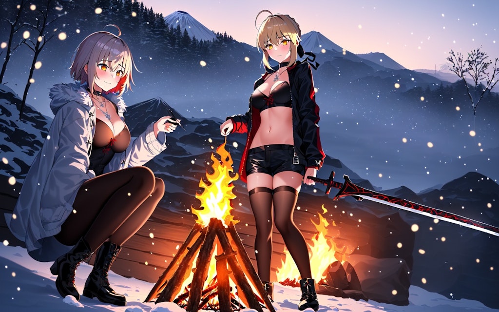 fate Shinjuku pair winter camp