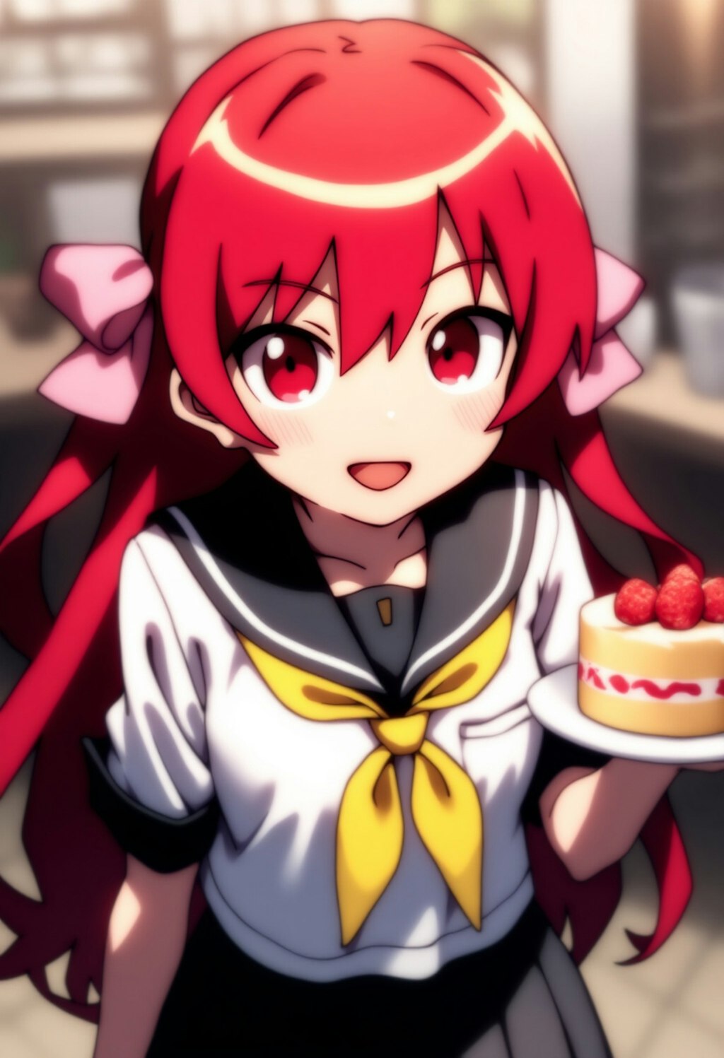 カフェ巡りをするミオちゃん