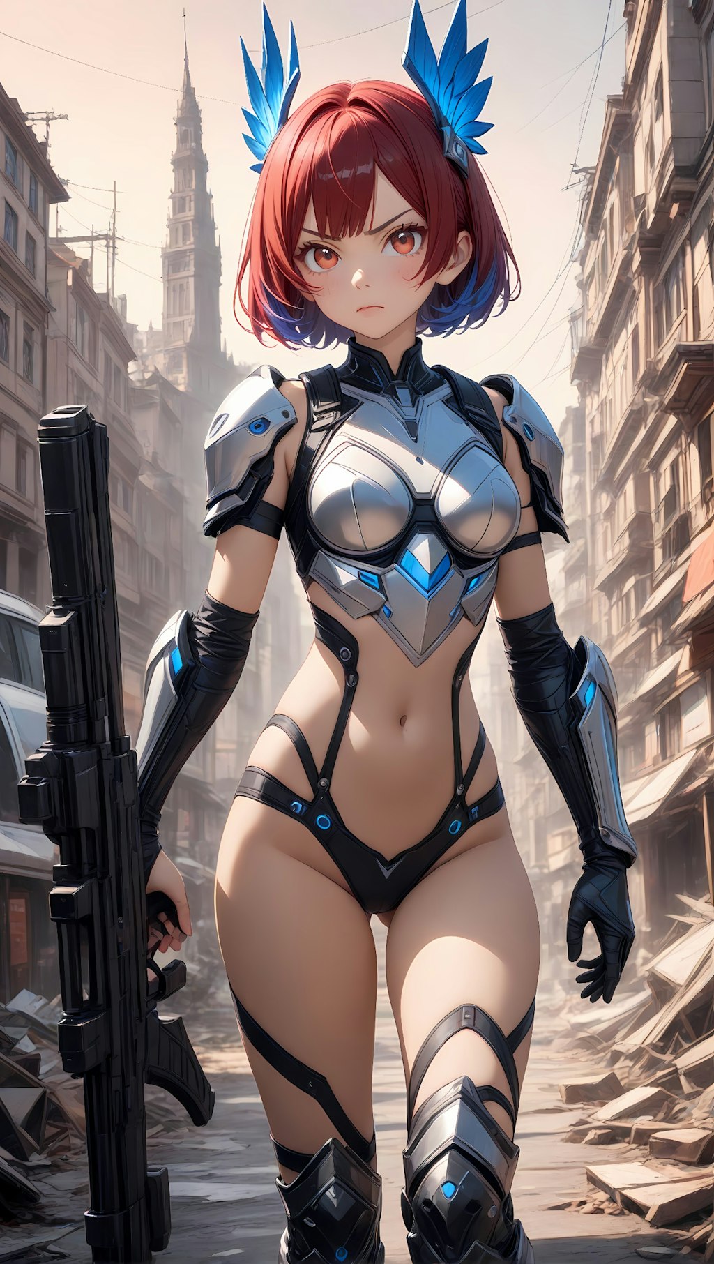 Futuristic Warrior Girl 01