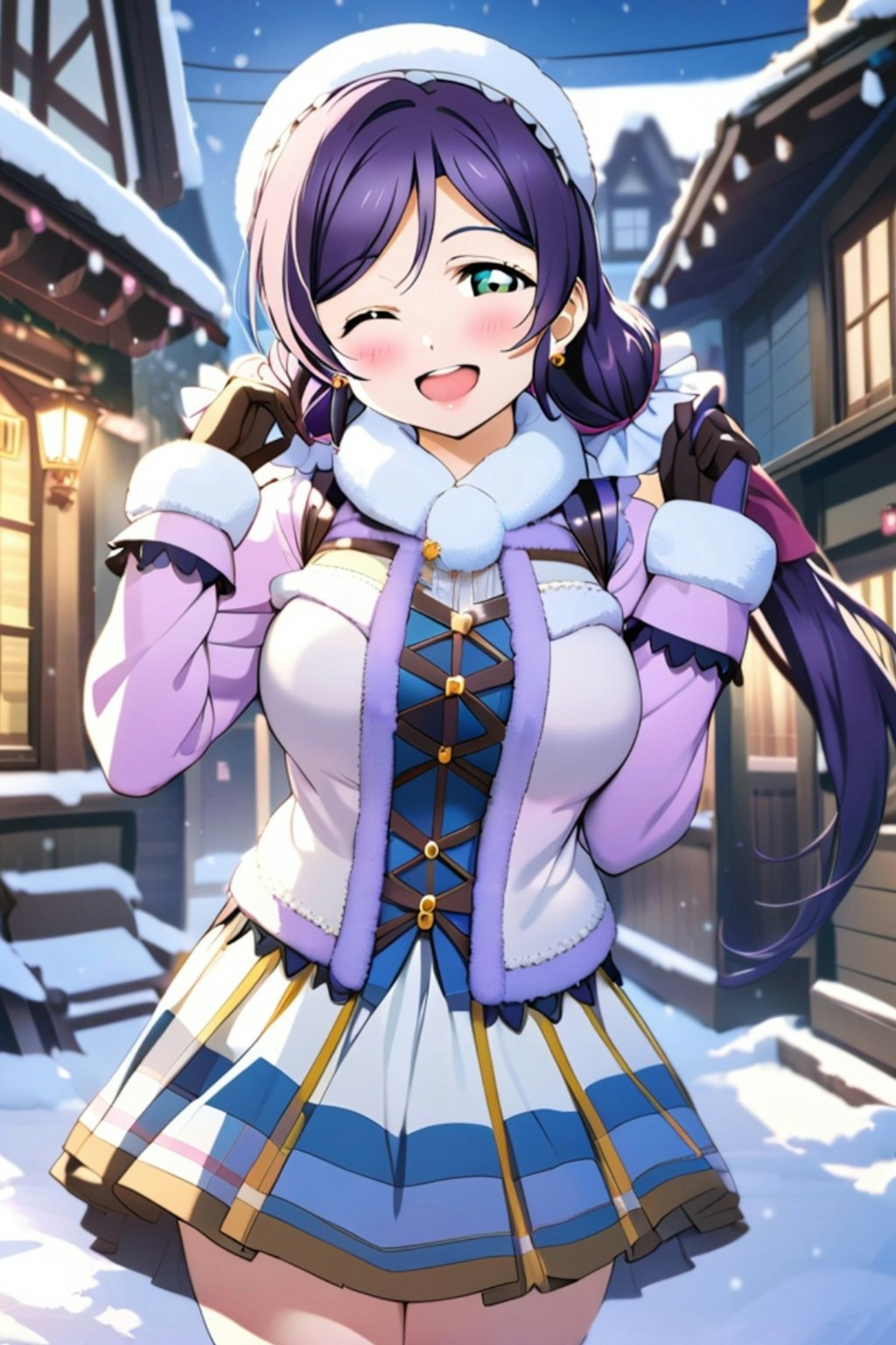 東條希と雪の街