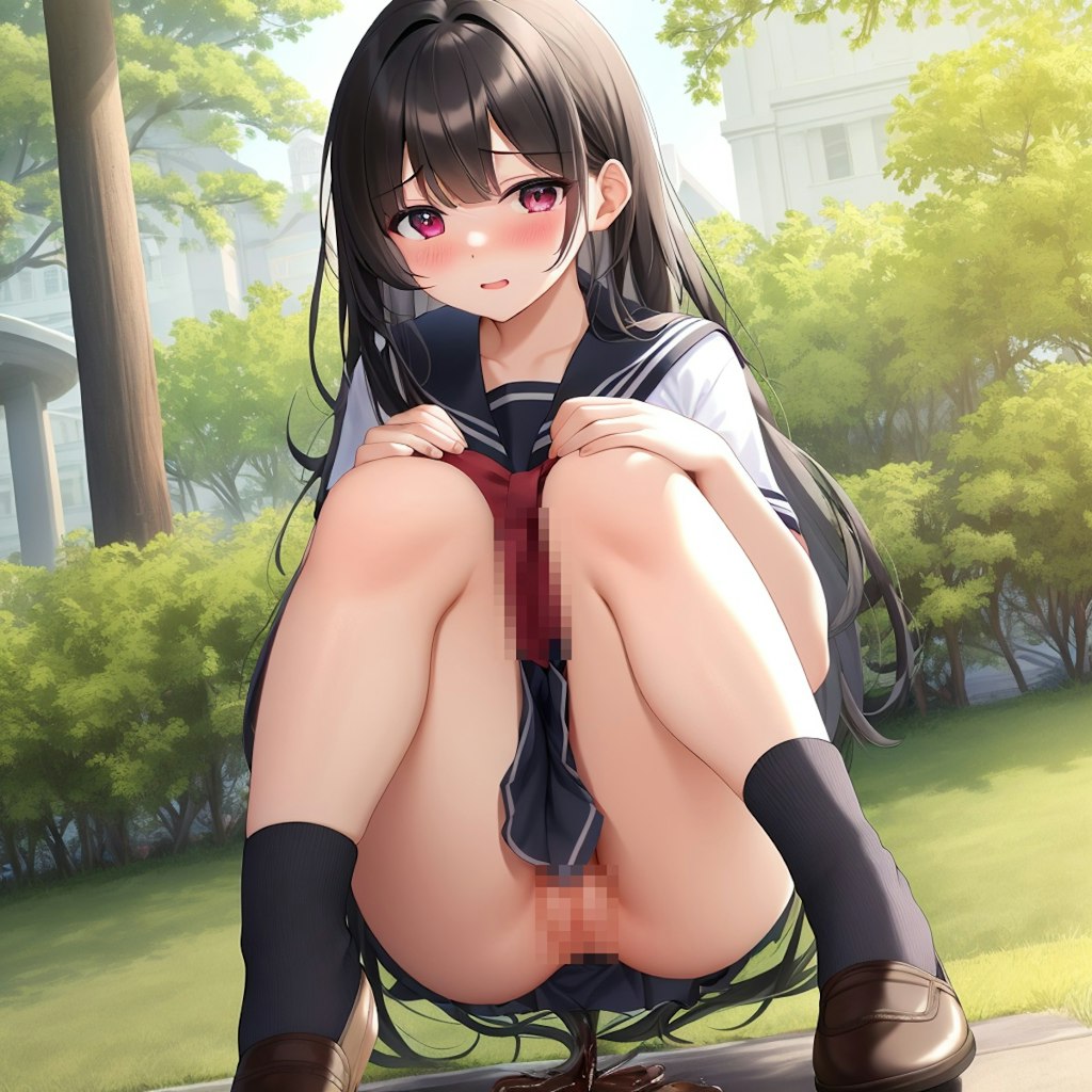 黒髪放尿娘ちゃん４９