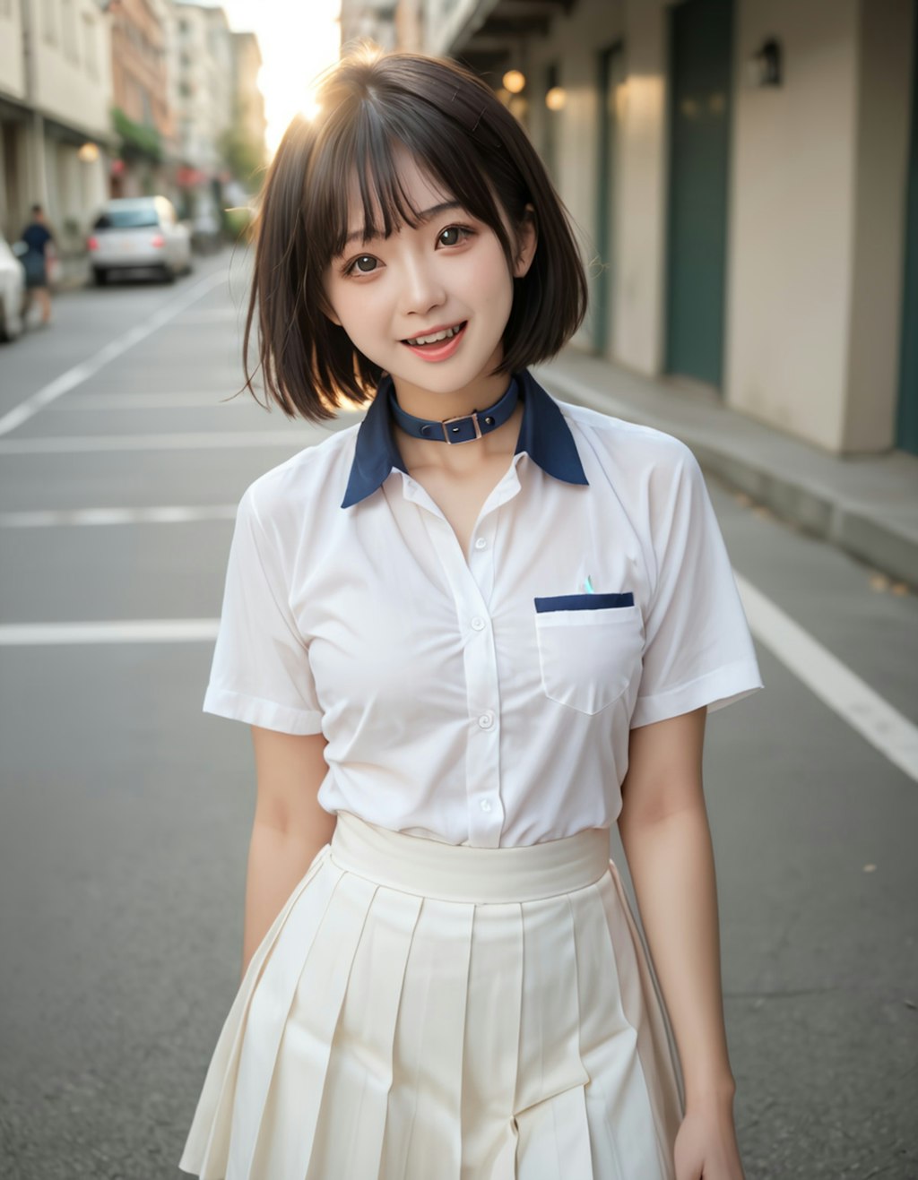 テニスウェアの美少女