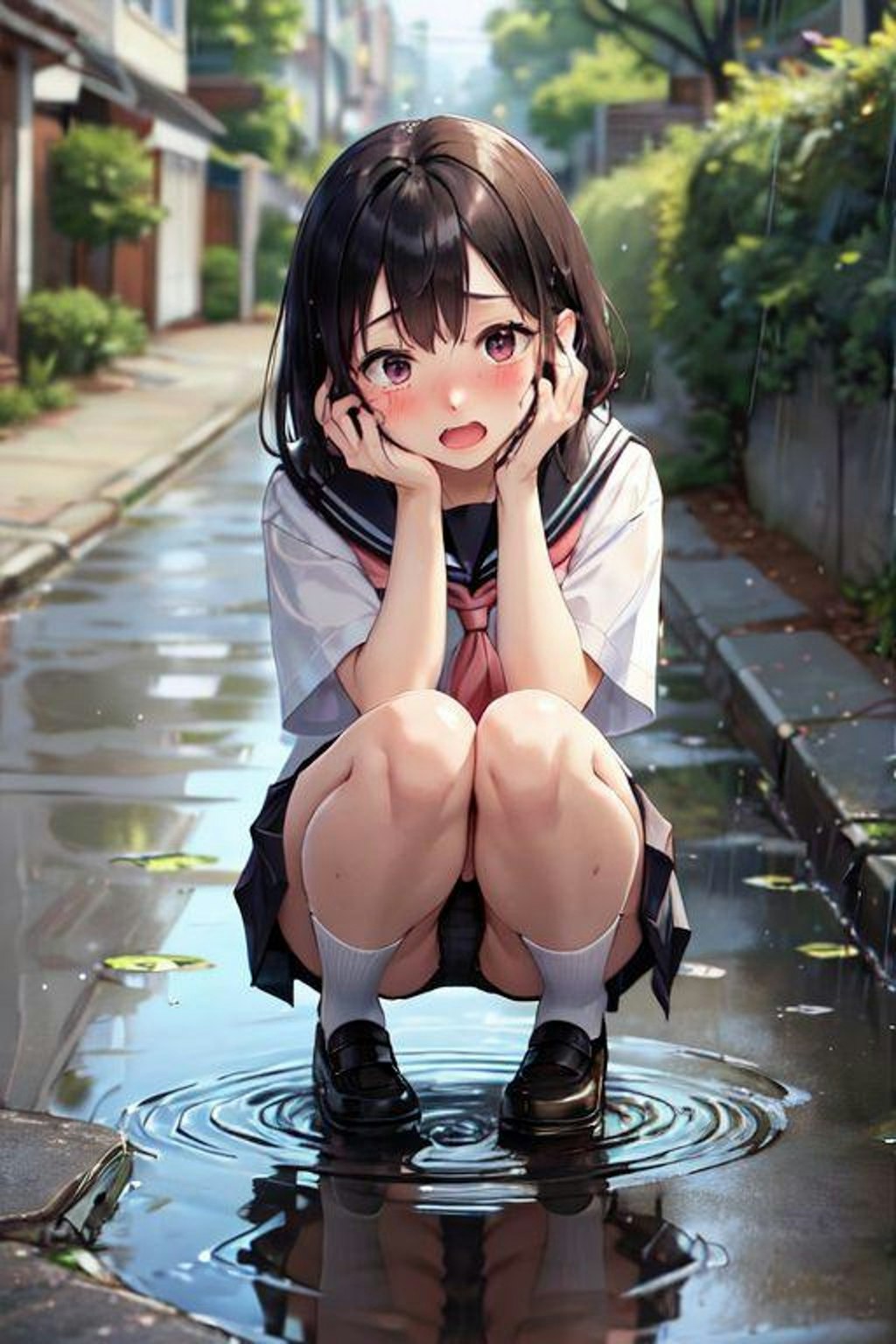 水溜まりに映る少女5