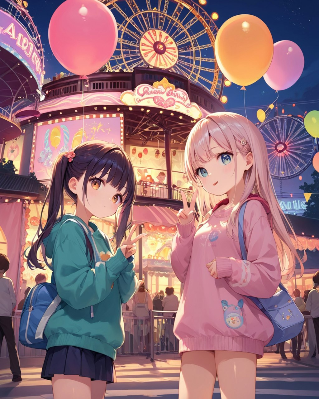 お友達と遊園地🎡