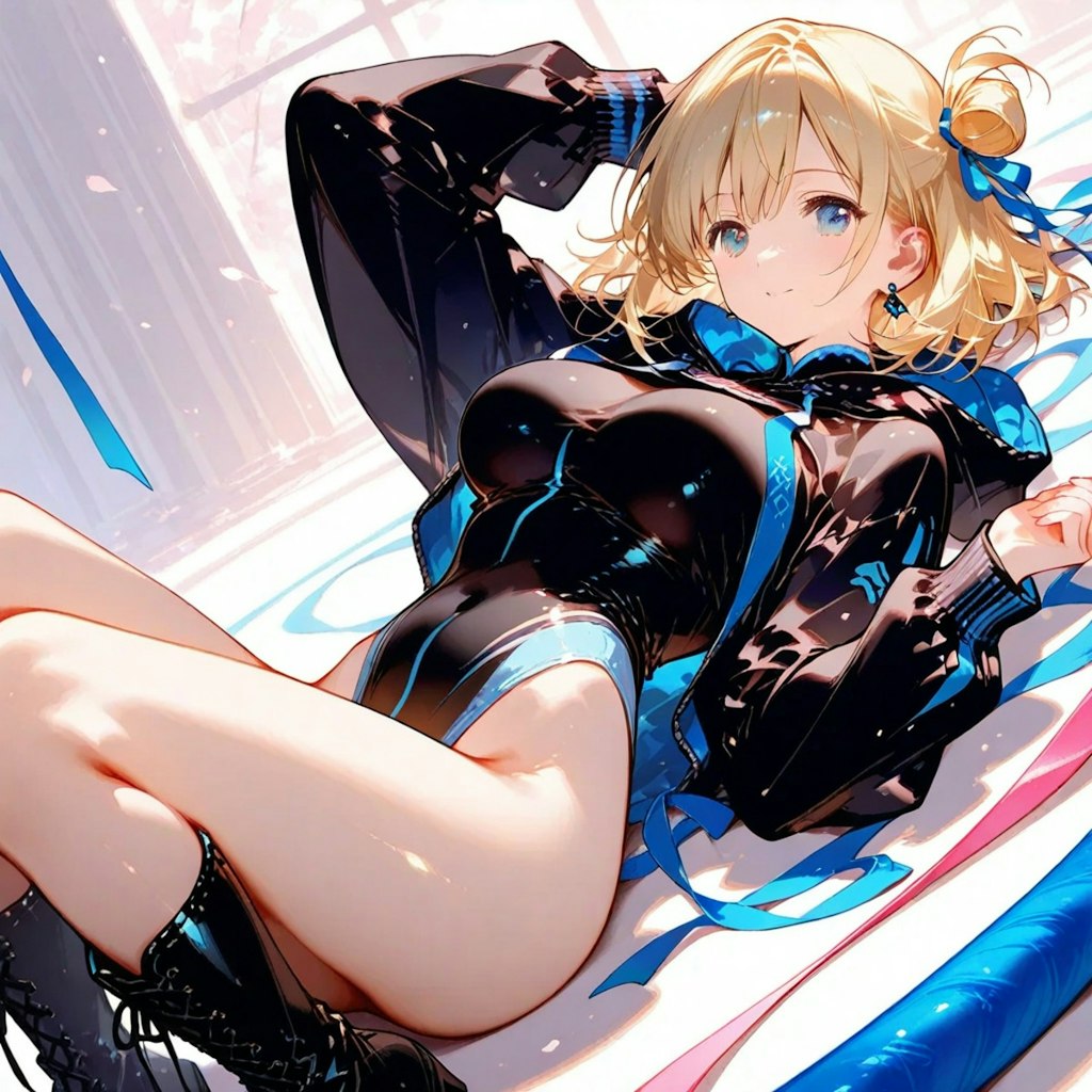 金髪ショート新体操美少女