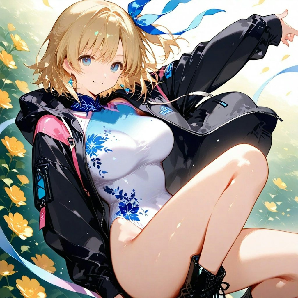 金髪ショート新体操美少女